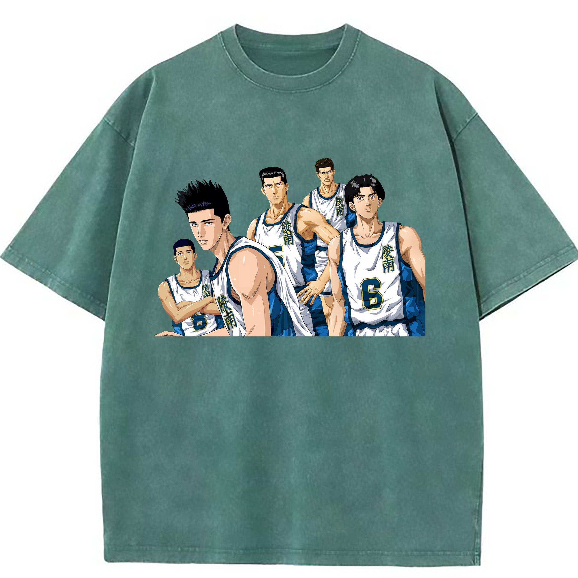 （画像用） SLAM DUNK／スラムダンク 綿100% ヴィンテージ風 半袖Tシャツ（フロントプリント）
